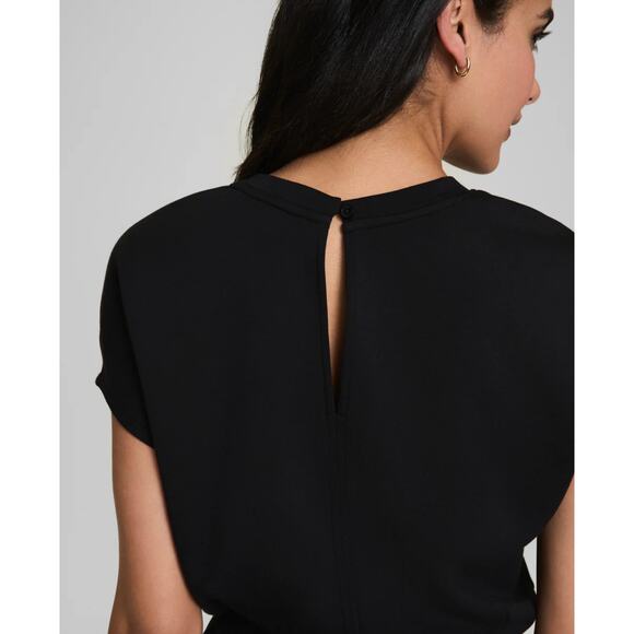 Spanx AirEssentials Cap Sleeve Cinched Jumpsuit Womens Size Large Black - Picture 4 of 11